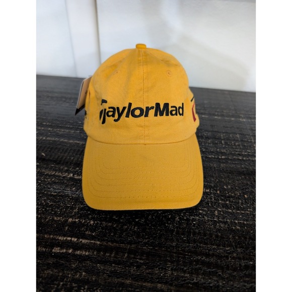 Taylor Made Hat L/XL Yellow Black R7 Golf Club Baseball Hat Cap Adult NWT RARE - Picture 1 of 9